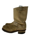 【中古】RED WING◆エンジニアブーツ/UK8.5/KHK/スウェード/2413-05【シューズ】