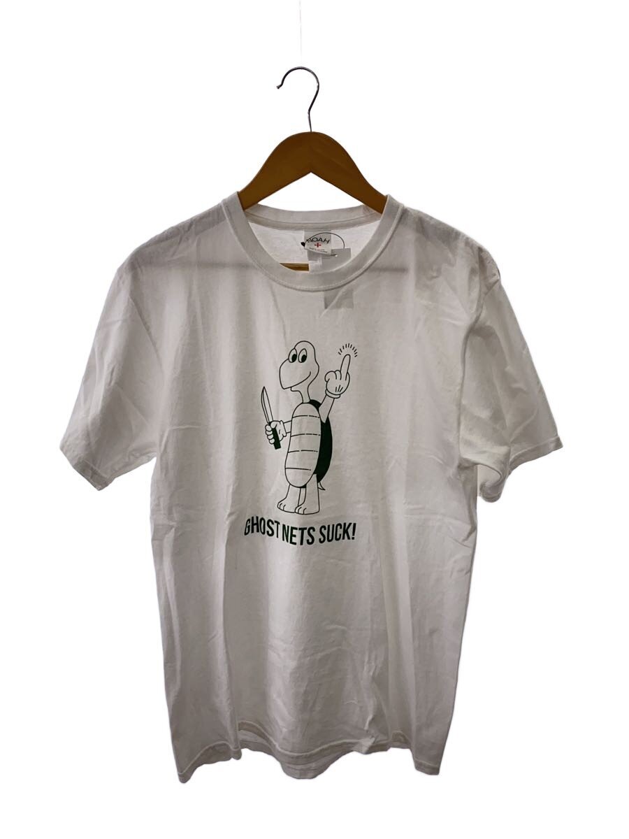 NOAH◆GHOST NETS SUCK/Tシャツ/M/コットン/WHT/21-071-122-0018-3-0
