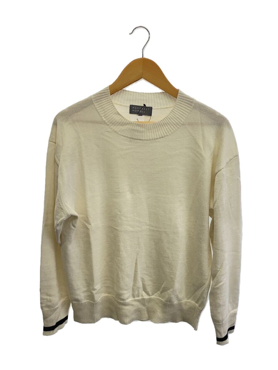 Rakuten - 【中古】MARGARET HOWELL◆RAMIE COTTON/ニット・セーター(薄手)/M/リネン/CRM/無地/579-5160005【メンズウェア】