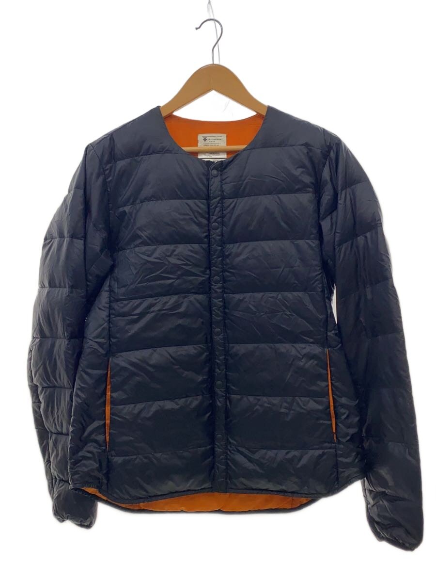 【中古】DESCENTE ALLTERRAIN ◆ダウンジャケット/L/ナイロン/BLK/無地/DOR-C7895/汚れ・ほつれ有//【メンズウェア】