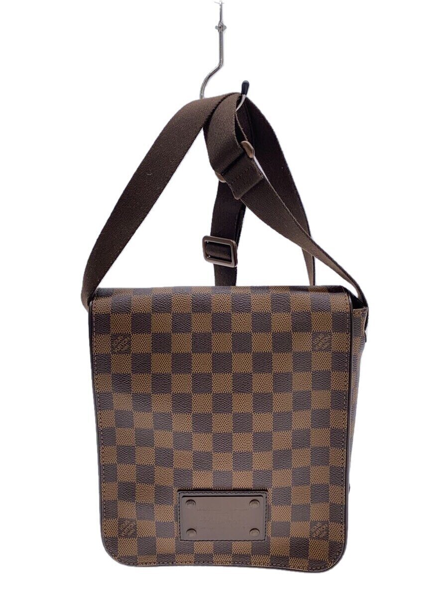 LOUIS VUITTON - 【中古】LOUIS VUITTON◆ブルックリンPM_ダミエ・エベヌ_BRW/PVC/BRW/総柄【バッグ】