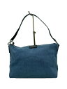 【中古】GIANNI CHIARINI◆クラッチバッグ/コットン/ブルー【バッグ】