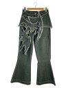 【中古】LA LUNE/HADES JEANS/142857/ボトム/L/コットン/GRY【レディースウェア】