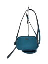 【中古】COACH◆クラッチバッグ_オールレザー/レザー/BLU【バッグ】