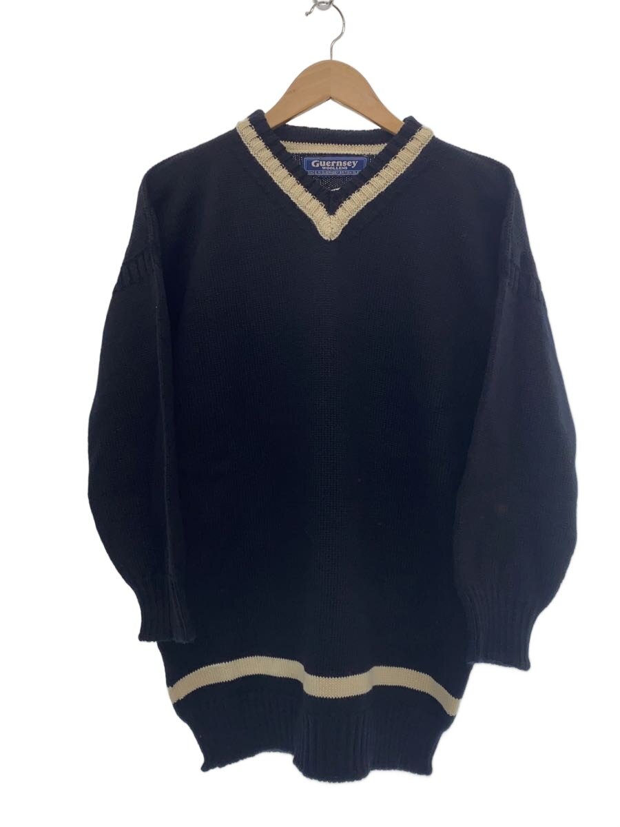 GUERNSEY WOOLLENS◆ニット・セーター(厚手)/42/ウール/NVY//
