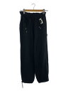 【中古】SNIDEL◆ダブルリボンスウェットパンツ/ボトム/1/コットン/BLK/SWCP242138【レディースウェア】