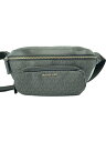 【中古】MICHAEL KORS◆ウエストバッグ/レザー/BLK/総柄【バッグ】