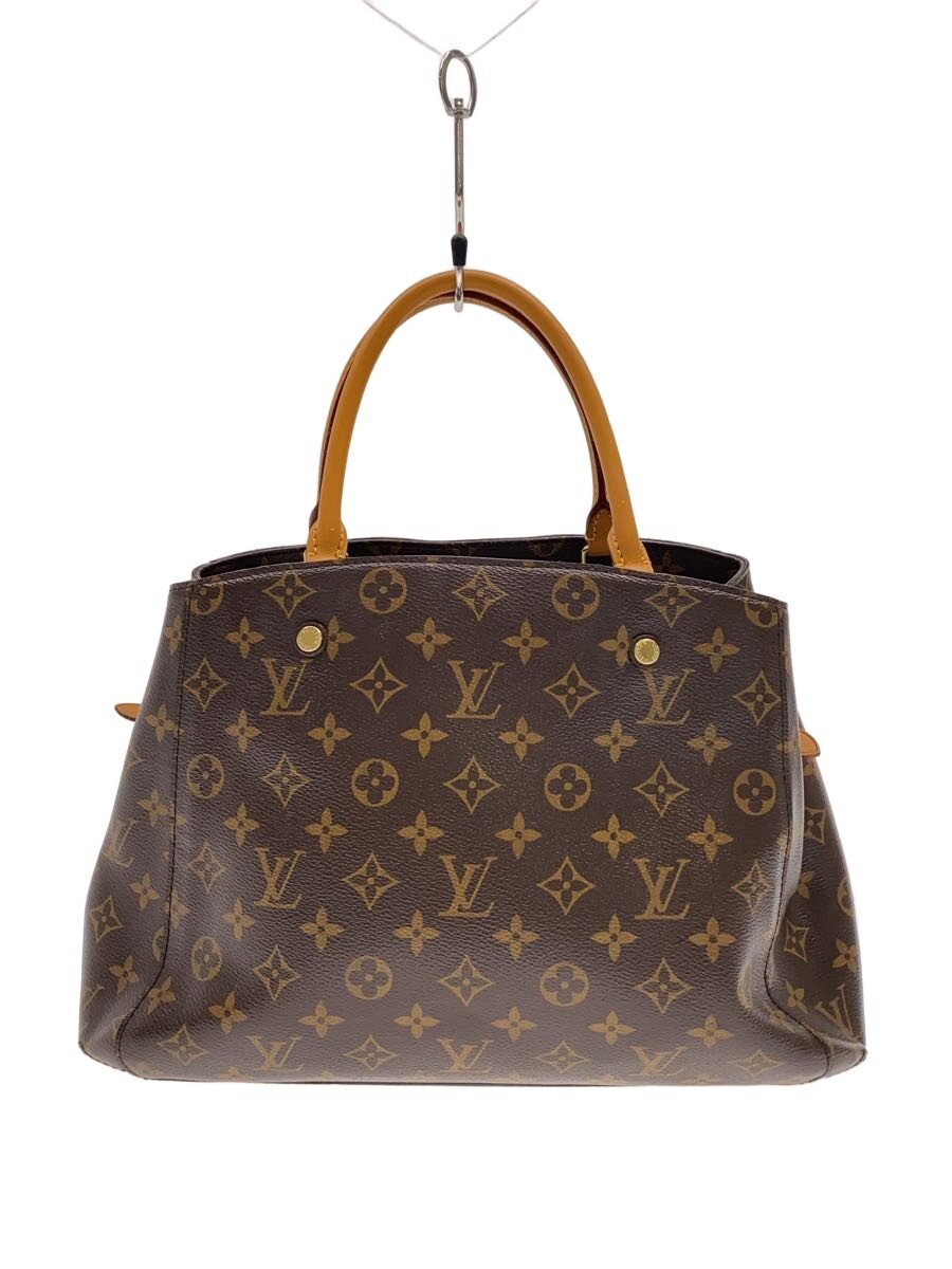 【中古】LOUIS VUITTON◆モンテーニュMM/ハンドバッグ/M41056/モノグラム/PVC/BRW/LV【バッグ】