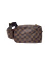 【中古】LOUIS VUITTON◆ジェロニモス_ダミエ・エベヌ_BRW/PVC/BRW【バッグ】
