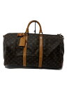 【中古】LOUIS VUITTON◆キーポル・バンドリエール50_モノグラム・キャンバス_BRW/PVC/BRW【バッグ】