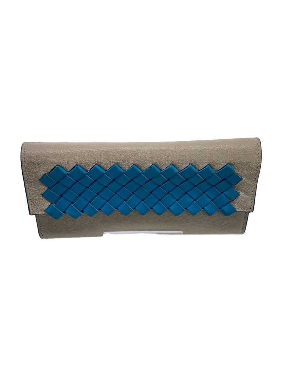 【中古】BOTTEGA VENETA◆表面スレ キズ コインケース変色/長財布/レザー/CRM/レディース【服飾雑貨他】