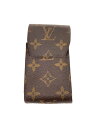 【中古】LOUIS VUITTON◆エテュイ・シガレット_モノグラム・キャンバス_BRW/PVC/BRW/総柄/メンズ【服飾雑貨他】