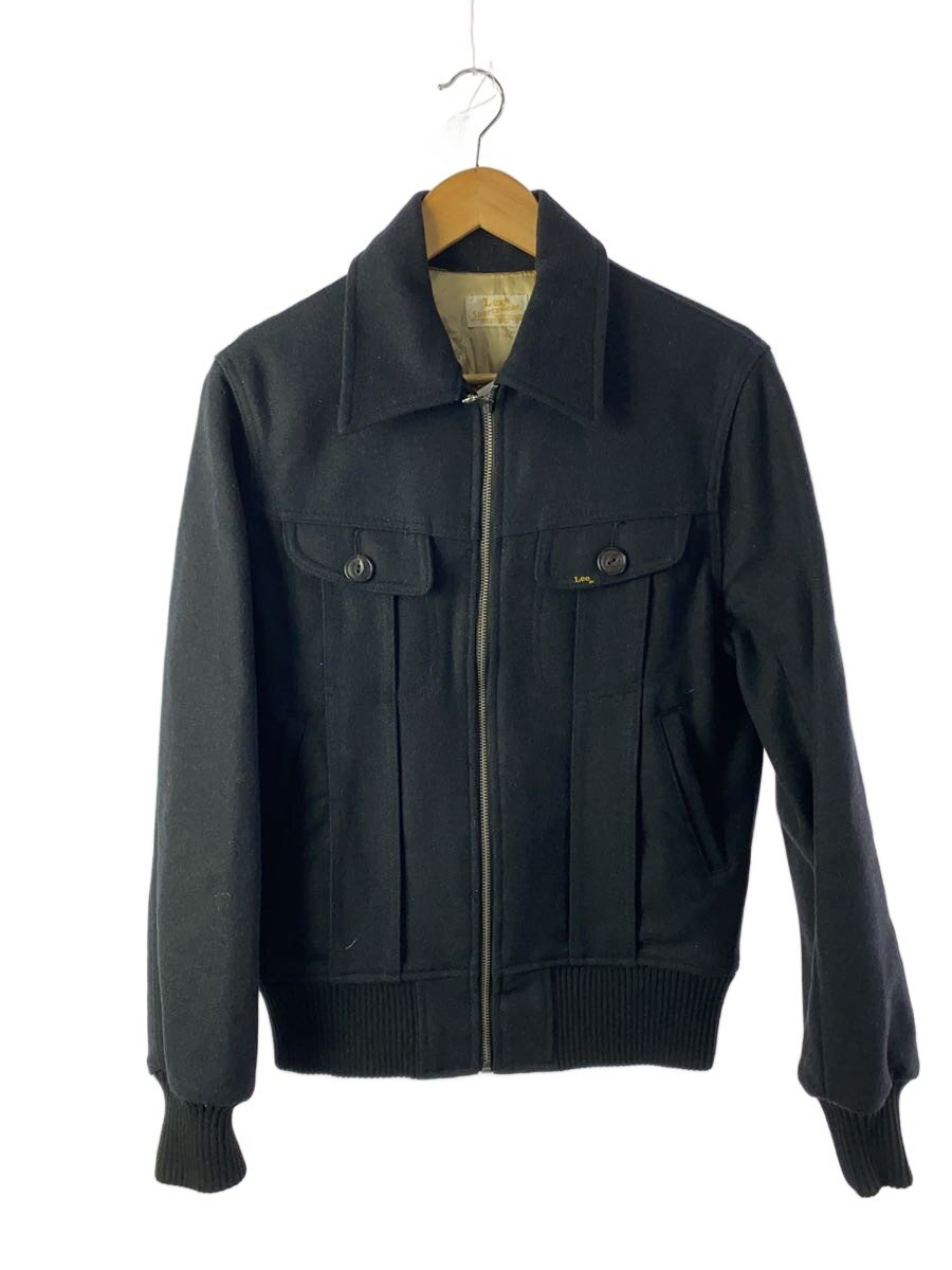 【中古】Lee◆ジャケット/M/ウール/BLK/無地/19519/SPORTS WEAR/棒タロン/ウールジャケット【メンズウェア】