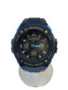 【中古】CASIO◆G-SHOCK G-STEEL/クォーツ腕時計/デジアナ/ラバー/BLK/BLK/GST-W300G【服飾雑貨他】