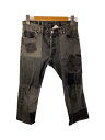 【中古】TAKAHIROMIYASHITA TheSoloist.◆Patchwork Denim Pant/パッチワーク/再構築/デニム/48/コットン/BLK/x.0276【メンズウェア】