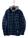 【中古】BURTON◆ウェアー/ジャケット/L/ブラック/10105vn814019/チェック/中綿/フード取り外し可【スポーツ】