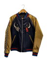 【中古】PUNK DRUNKERS◆スカジャン/M/ポリエステル/BLK【メンズウェア】(4)