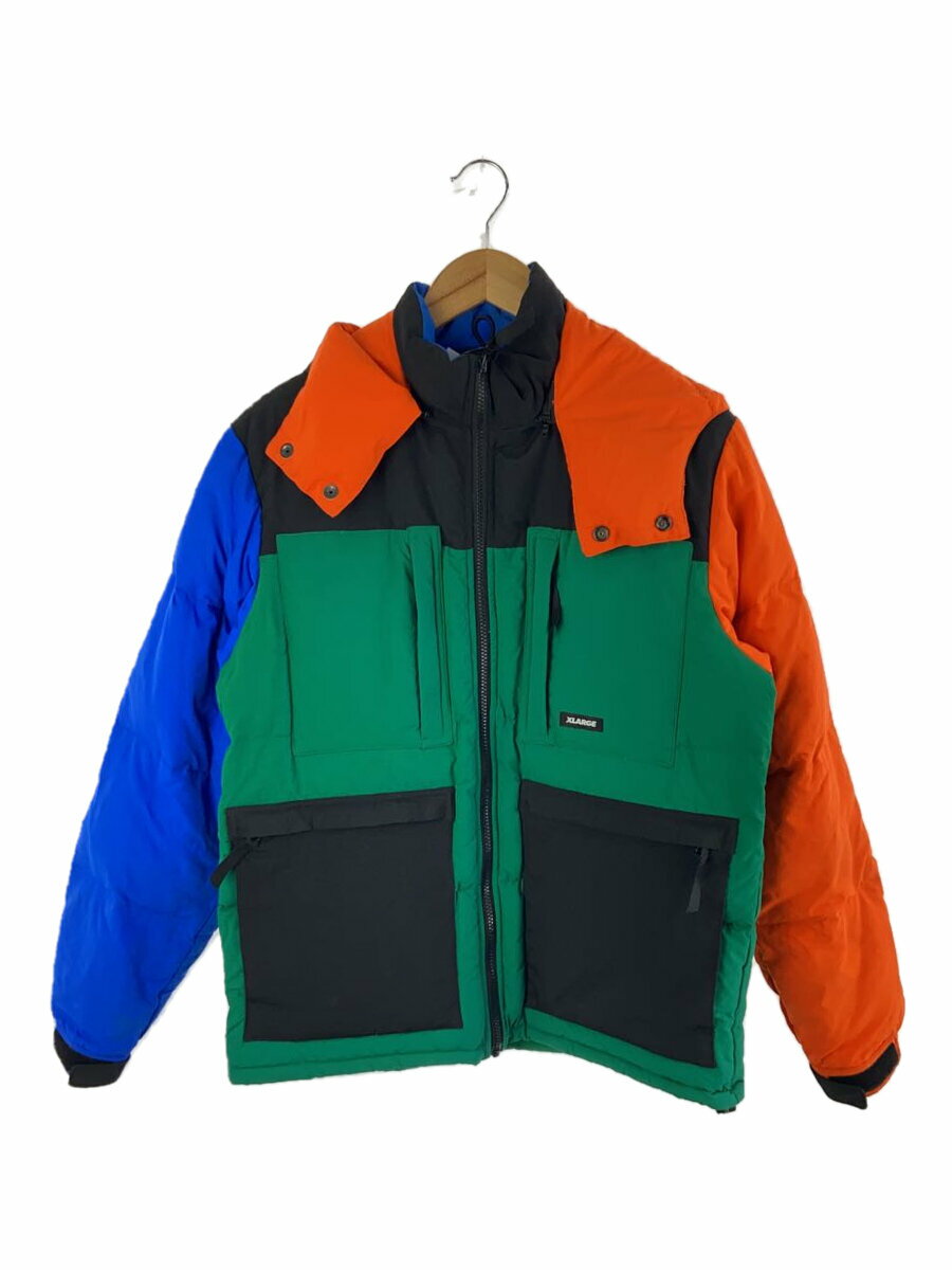 【中古】X-LARGE◆ダウンジャケット/S/デニム/マルチカラー/無地/01194502【メンズウェア】
