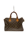 【中古】LOUIS VUITTON◆1)スピーディ30_モノグラム・キャンバス_BRW/PVC/BRW/総柄【バッグ】