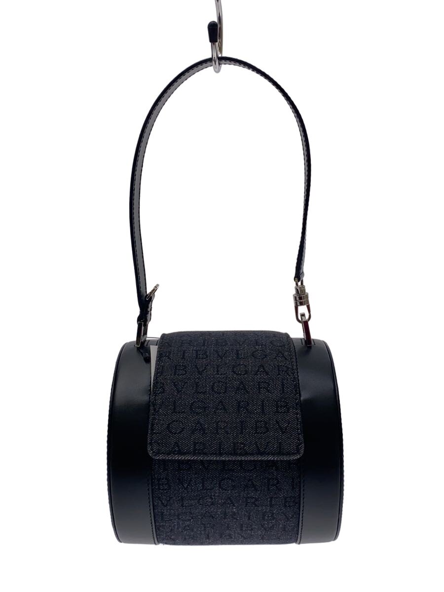 【中古】BVLGARI◆ハンドバッグ/デニム/BLK/B-ZERO1/ドラムバッグ/ブラック//【バッグ】
