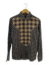 【中古】GIVENCHY◆切り替え長袖シャツ/コットン/BEG/チェック//【メンズウェア】