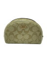 【中古】COACH◆ポーチ/レザー/BEG/CA825【バッグ】