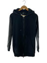 【中古】DIESEL◆ラムレザースリーブジップパーカー/ジップパーカー/S/コットン/BLK/TR000084【メンズウェア】