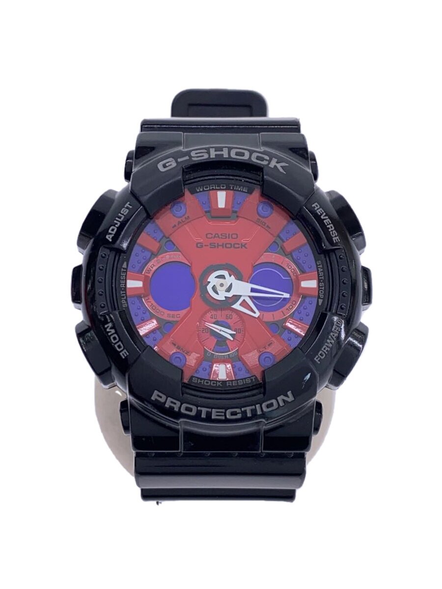 【中古】CASIO◆クォーツ腕時計/アナログ/BLK/GA-120B【服飾雑貨他】
