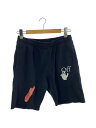 【中古】OFF-WHITE◆ショートパンツ/M/コットン/BLK/omci006f20fle002//【メンズウェア】(4)