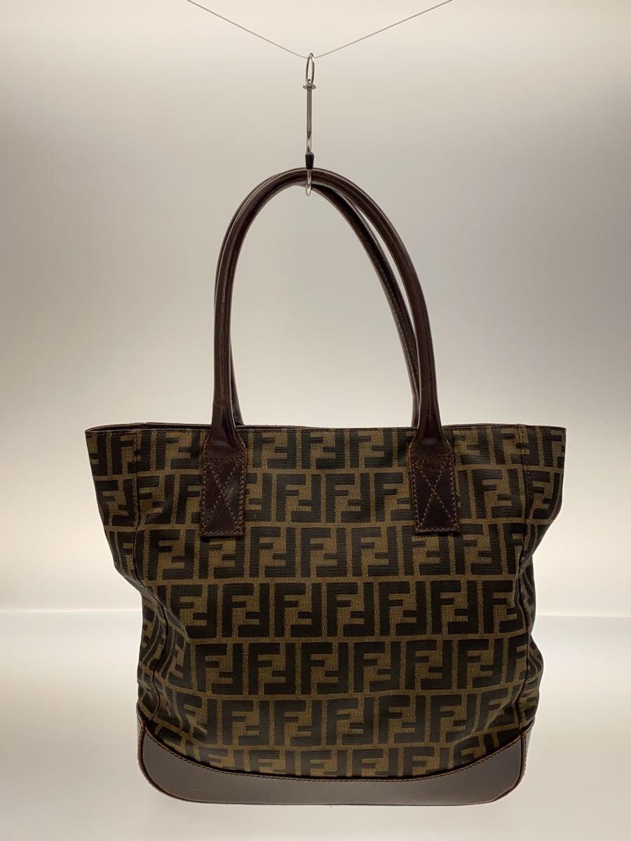 【中古】FENDI◆ハンドバッグ/キャンバス/BRW/総柄/71-16328-0-012【バッグ】