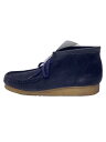 【中古】Clarks◆ハイカットスニーカー/US9.5/NVY/スウェード/ワラビー/Wallabee【シューズ】