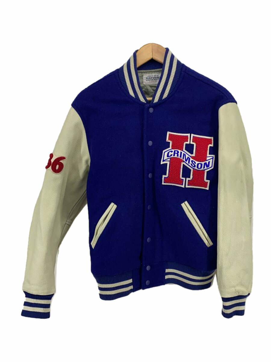【中古】HARVARD UNIVERSICTY/スタジャン/M/ウール/BLU【メンズウェア】
