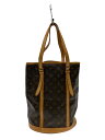 【中古】LOUIS VUITTON◆バケットGM_モノグラム・キャンバス_BRW/PVC/BRW【バッグ】