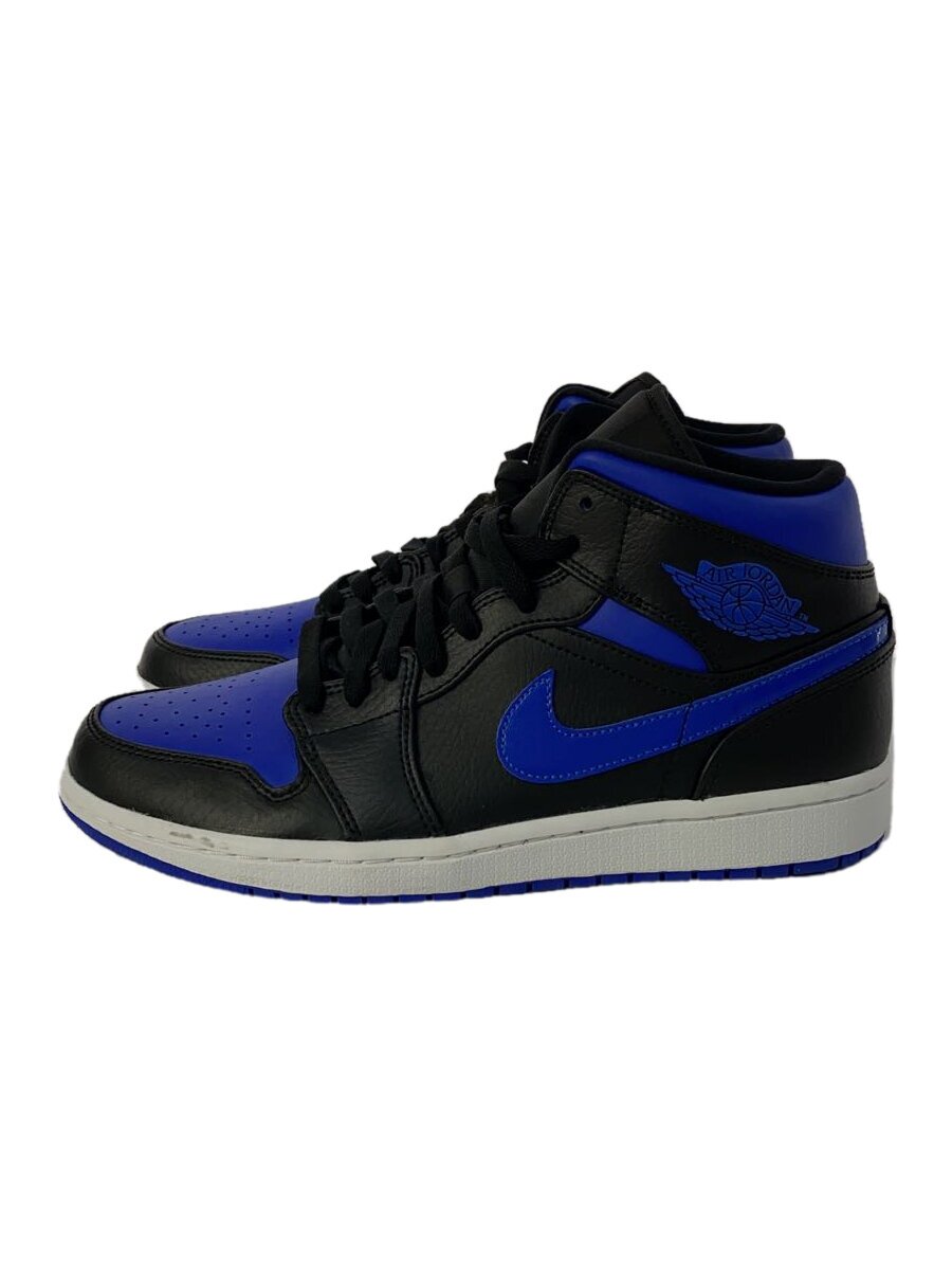 NIKE◆AIR JORDAN 1 MID/エアジョーダン 1 ミッド/ブラック/554724-068/27cm/BLK
