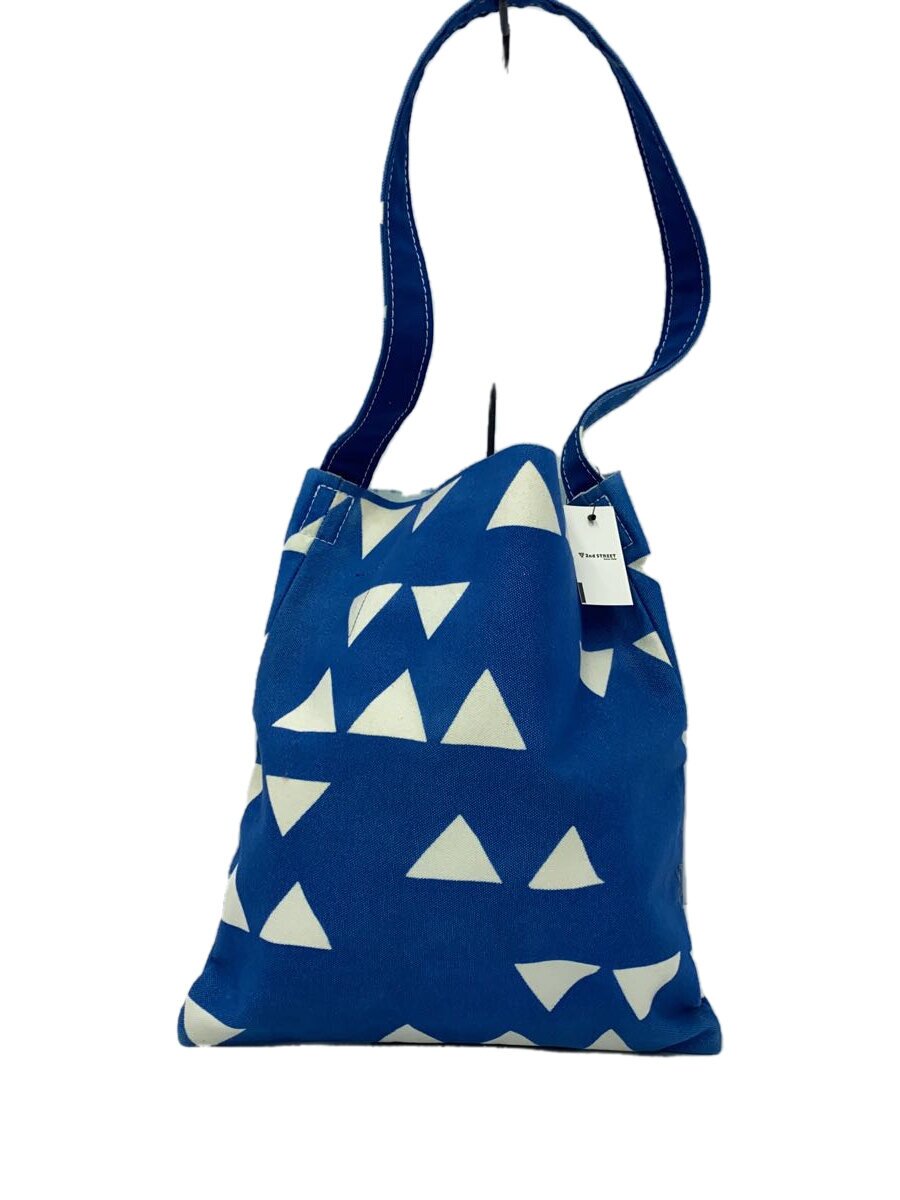 【中古】TEMBEA◆トートバッグ/キャンバス/BLU/総柄【バッグ】