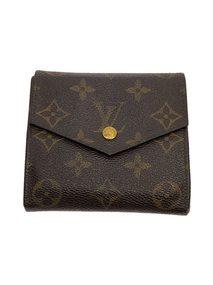 【中古】LOUIS VUITTON◆2つ折り財布/レザー/BRW/総柄/レディース/M61652【服飾雑貨他】