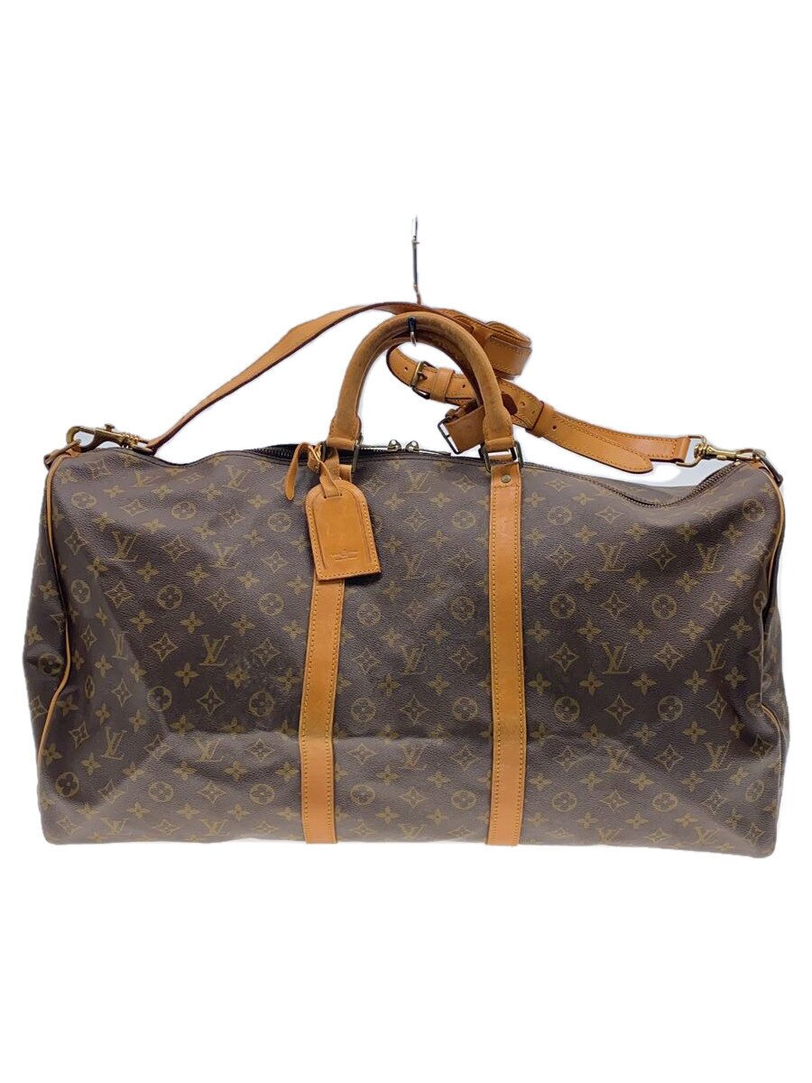 Boston Bags - 【中古】LOUIS VUITTON◆キーポル・バンドリエール60_モノグラム・キャンバス_BRW/PVC/BRW/総柄【バッグ】