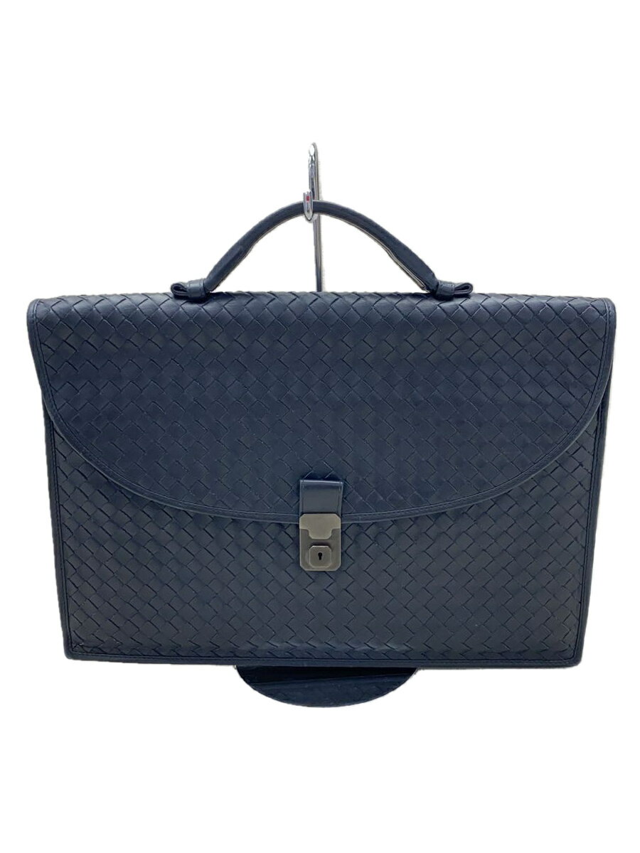 楽天2nd STREET 楽天市場店【中古】BOTTEGA VENETA◆イントレチャート/ブリーフケース/レザー/NVY/レザー編み/黒/フォーマル/スーツスタイル/仕事【バッグ】