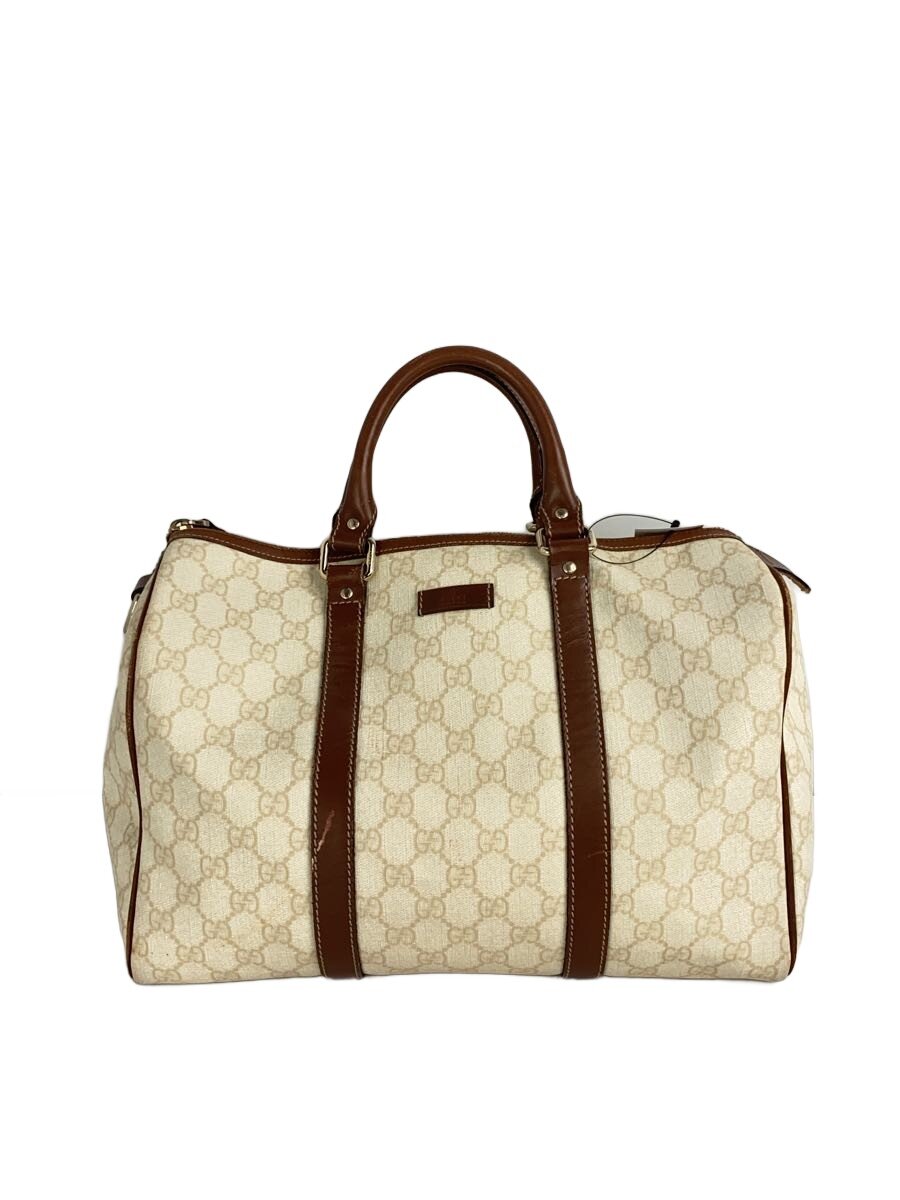 GUCCI - 【中古】GUCCI◆ボストンバッグ_GGプラス/PVC/ホワイト/193603【バッグ】