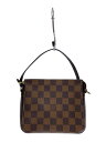 【中古】LOUIS VUITTON◆トゥールス・メイクアップ_ダミエ・エベヌ_BRW/PVC/BRW【バッグ】