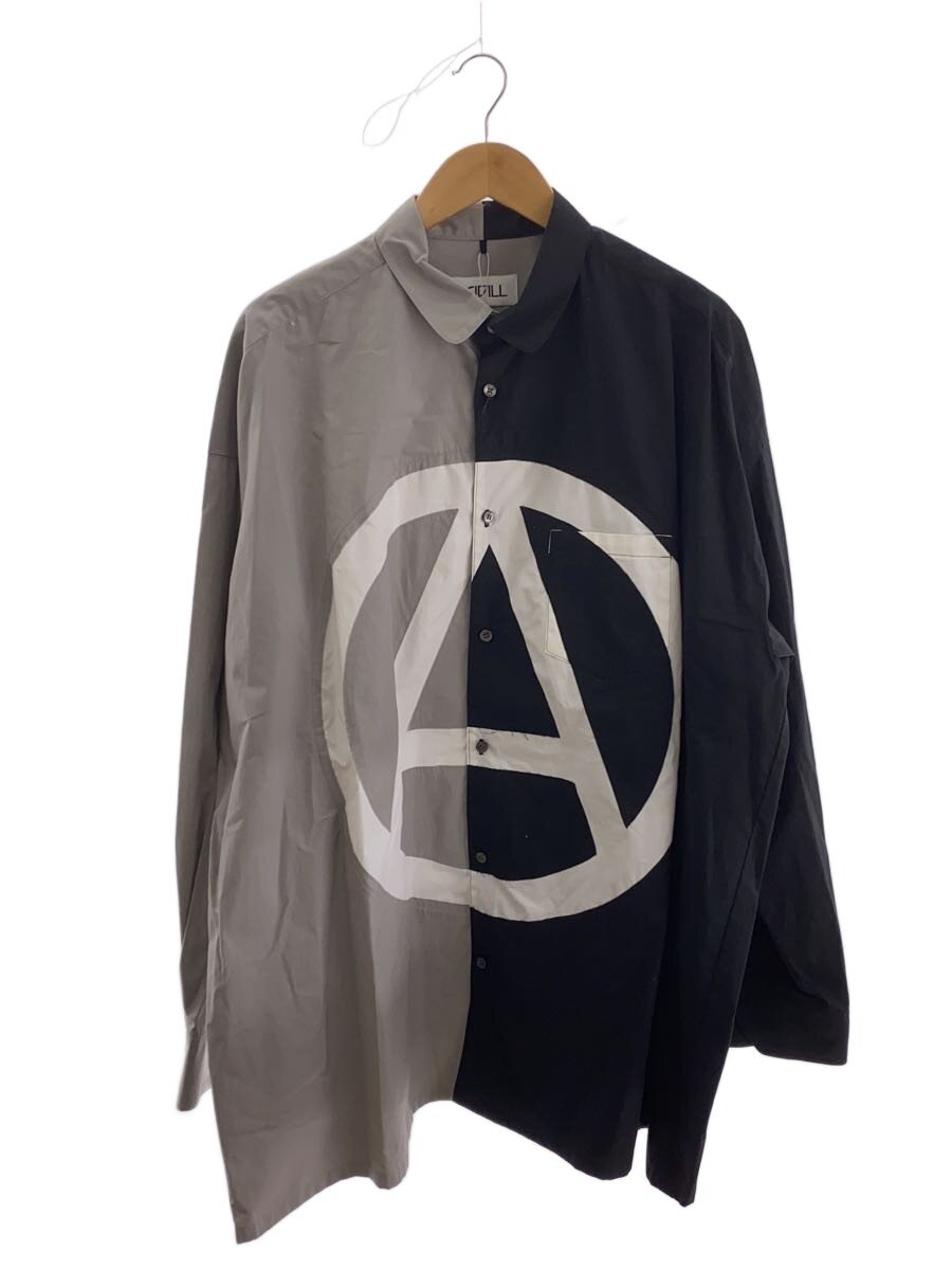 【中古】KIDILL◆ANARCHY SHIRTS/長袖シャツ/FREE/コットン/BLK/KL409-A【メンズウェア】
