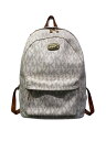 【中古】MICHAEL KORS◆ロゴ/リュック/WHT/総柄/35F4GTTB3B【バッグ】