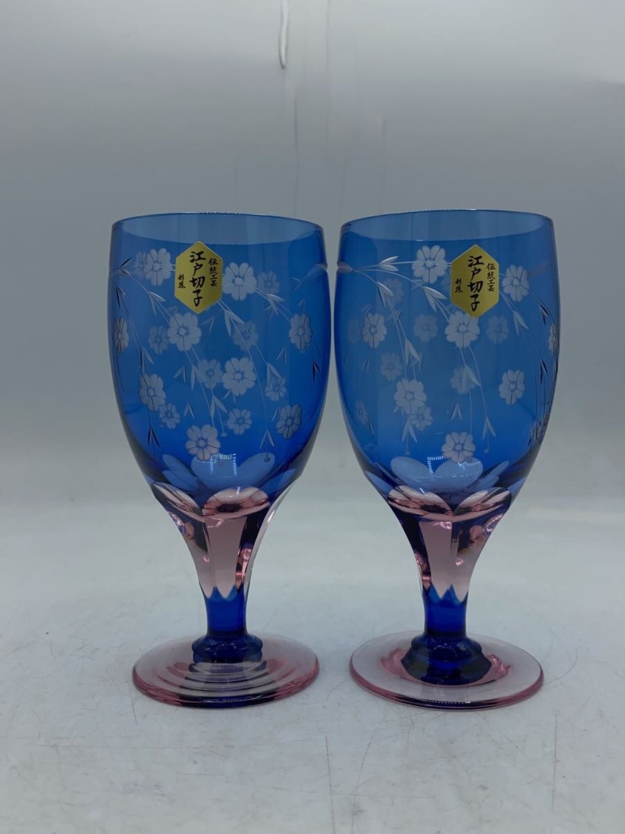 【中古】江戸切子◆グラス/M-64-2BP【キッチン用品】