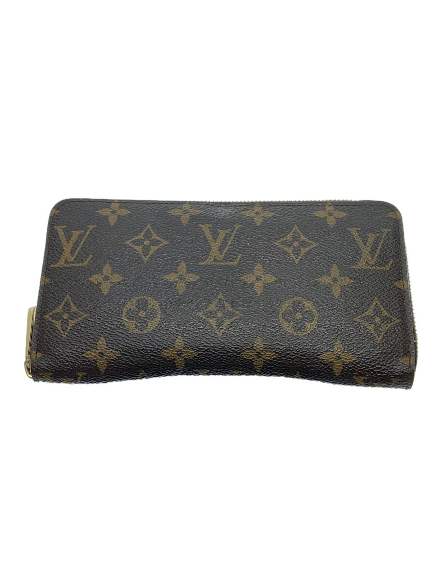 【中古】LOUIS VUITTON◆1)ジッピー・ウォレット_モノグラム・キャンバス_BRW/PVC/BRW/レディース【服飾雑貨他】