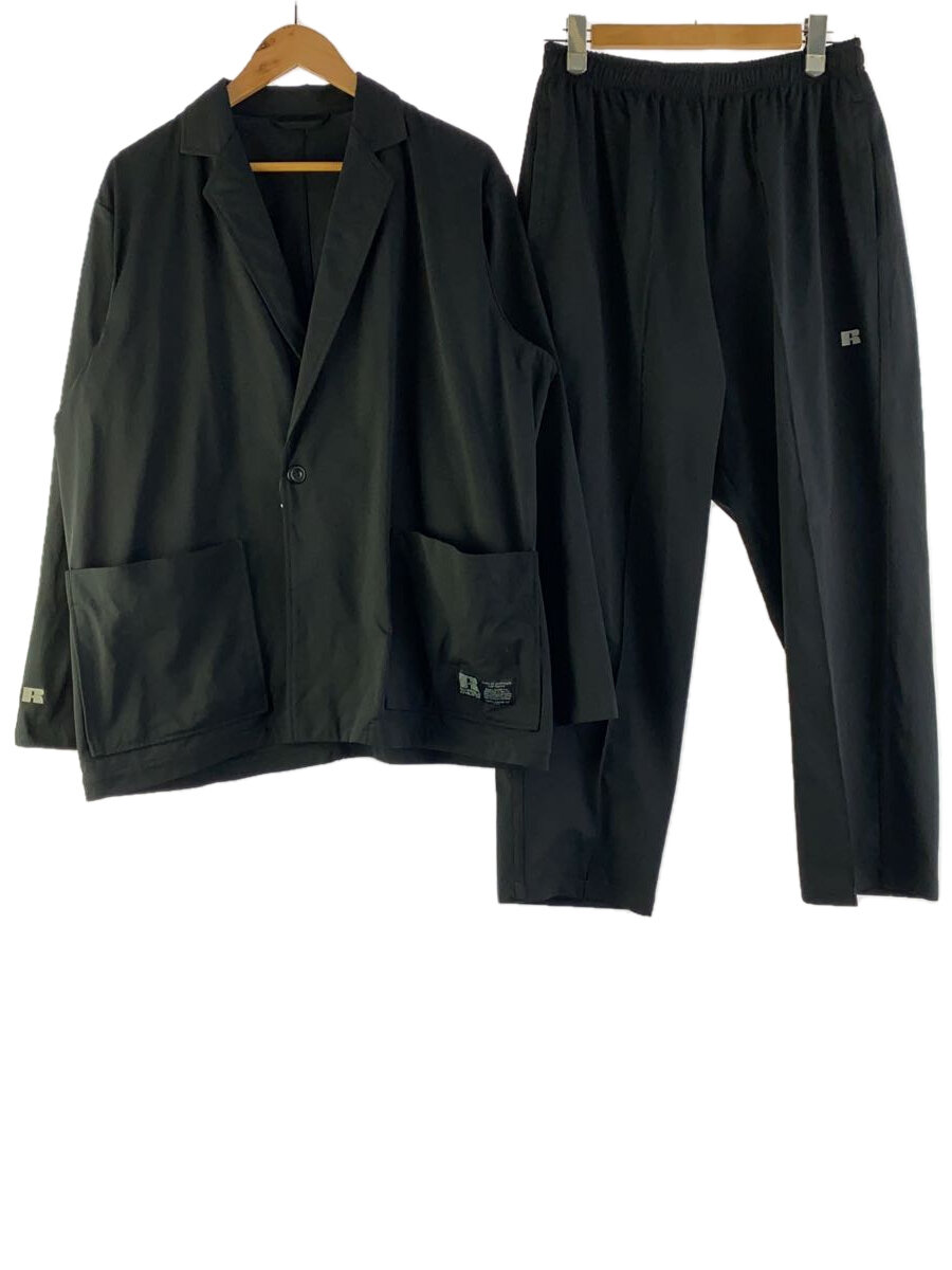 【中古】RUSSELL ATHLETIC◆セットアップ/L/ポリエステル/BLK/無地/RJ-21237BM【メンズウェア】
