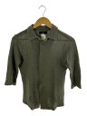 【中古】Y’s◆7分袖シャツ/3/リネン/KHK/無地/YD-T25-363【メンズウェア】(4)