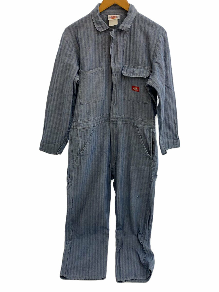 【中古】DICKIES◆オールインワン/--/コットン/BLU/ストライプ【メンズウェア】