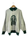 【中古】Younger Song◆Headphones logo knit polo/ニットポロ/M/コットン/WHT/AZR-yng-0001-01【メンズウェア】