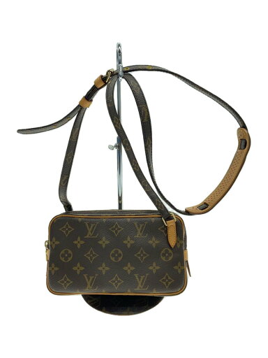 【中古】LOUIS VUITTON◆ポシェット・マルリー・バンドリエール_モノグラム・キャンバス_BRW/PVC/BRW【バッグ】 【中古】LOUIS VUITTON◆ポシェット・マルリー・バンドリエール_モノグラム・キャンバス_BRW/PVC/BRW【バッグ】