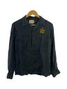 【中古】HYSTERIC GLAMOUR◆長袖シャツ/S/レーヨン/ブラック/毛羽立ちあり/02173AH12【メンズウェア】(4)